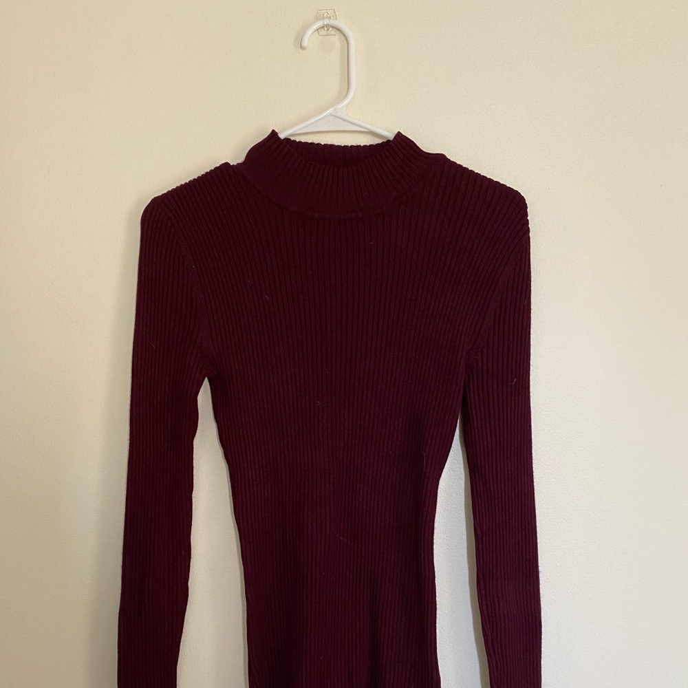 Women Burgundy Sweater